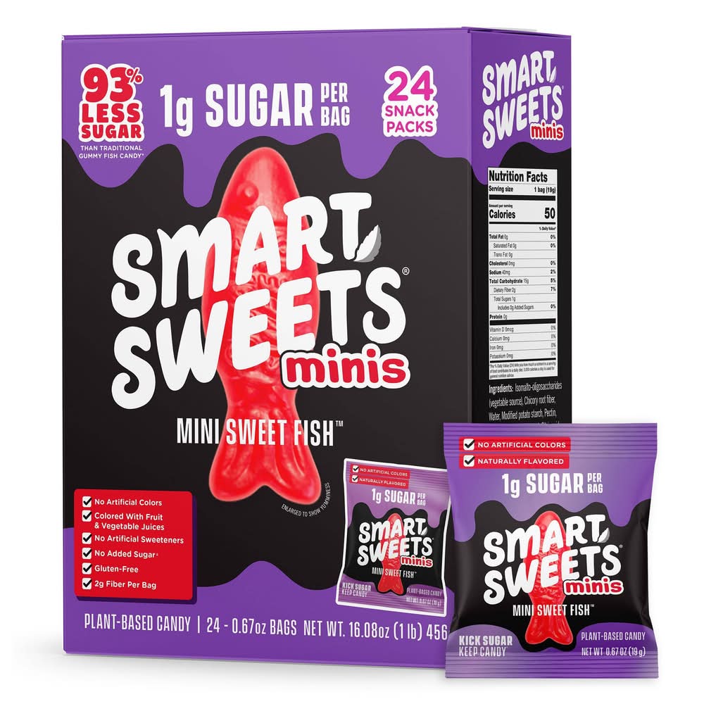 SmartSweets Halloween Mini Sweet Fish Candy - 16.08oz/24ct