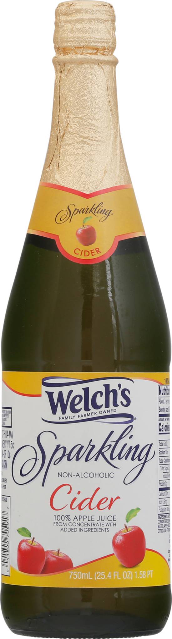 Welch's Sparkling 100% Apple Juice (25.4 fl oz)