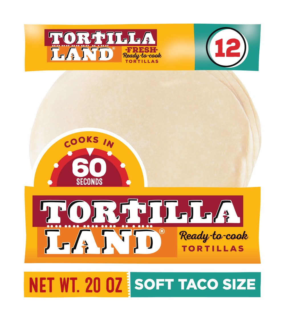 Tortilla Land Soft Taco Size Tortillas (20 oz, 12 ct)