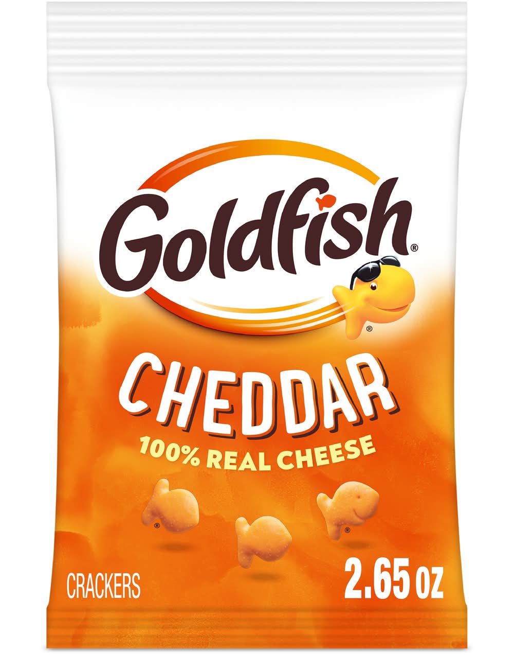 Pepperidge Farm 100% Real Cheese Goldfish Baked Snack Crackers, Cheddar (2.65 oz)