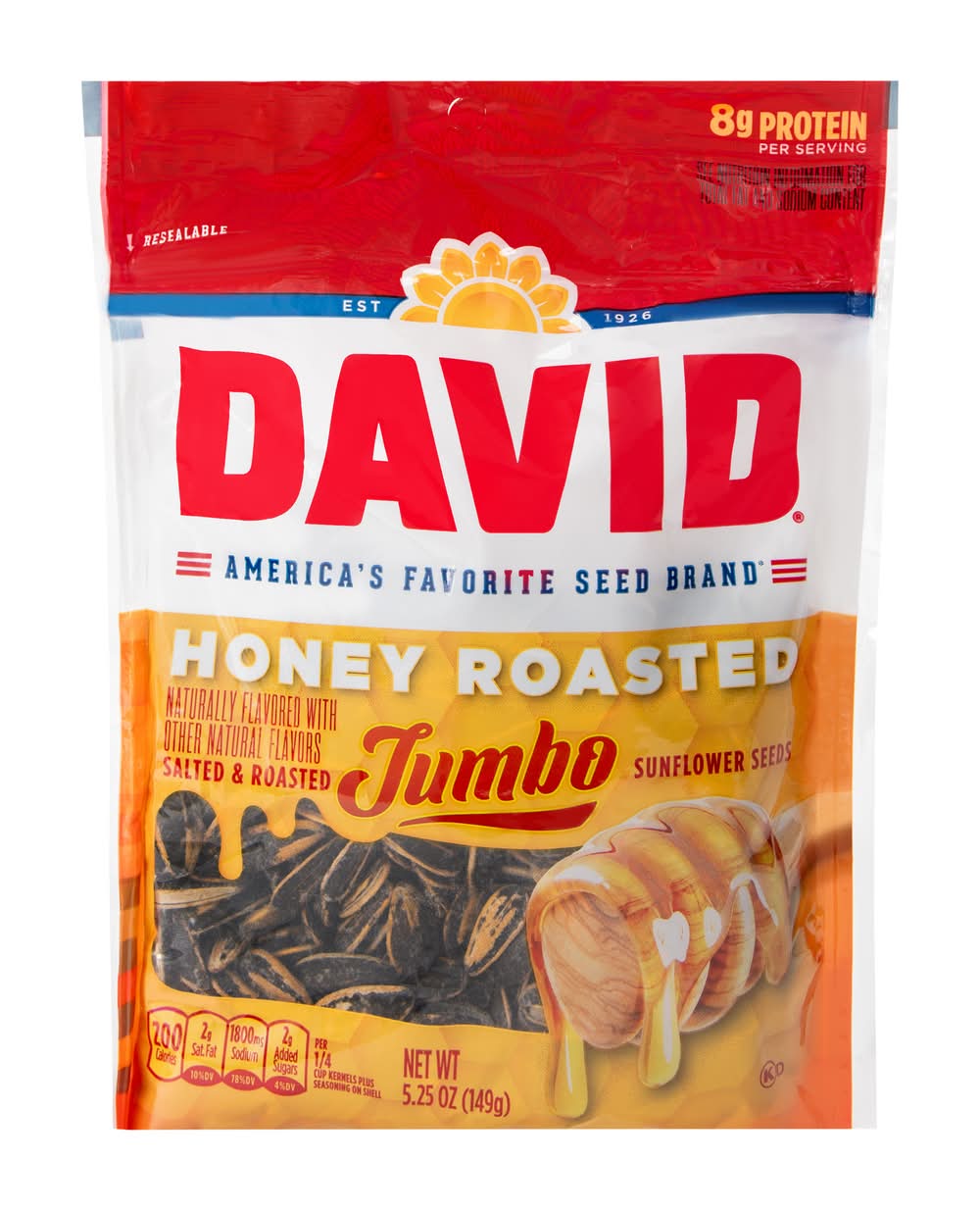 David® Honey Roasted Jumbo Sunflower Seeds 5.25oz