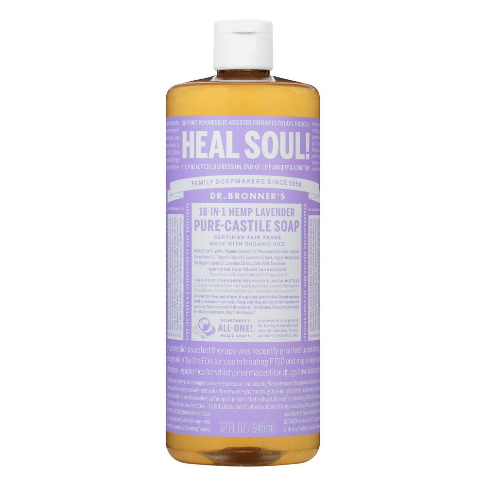 Dr. Bronner's 18-in-1 Hemp Lavender Pure-Castile Soap