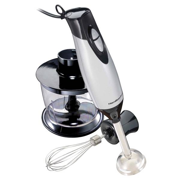 Hamilton Beach 2 Speed Hand Blender With Whisk and Chopping Bowl
