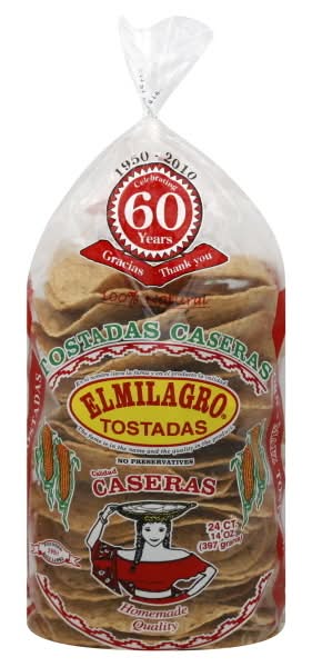 El Milagro Homestyle Tostados (14 oz, 24 ct)