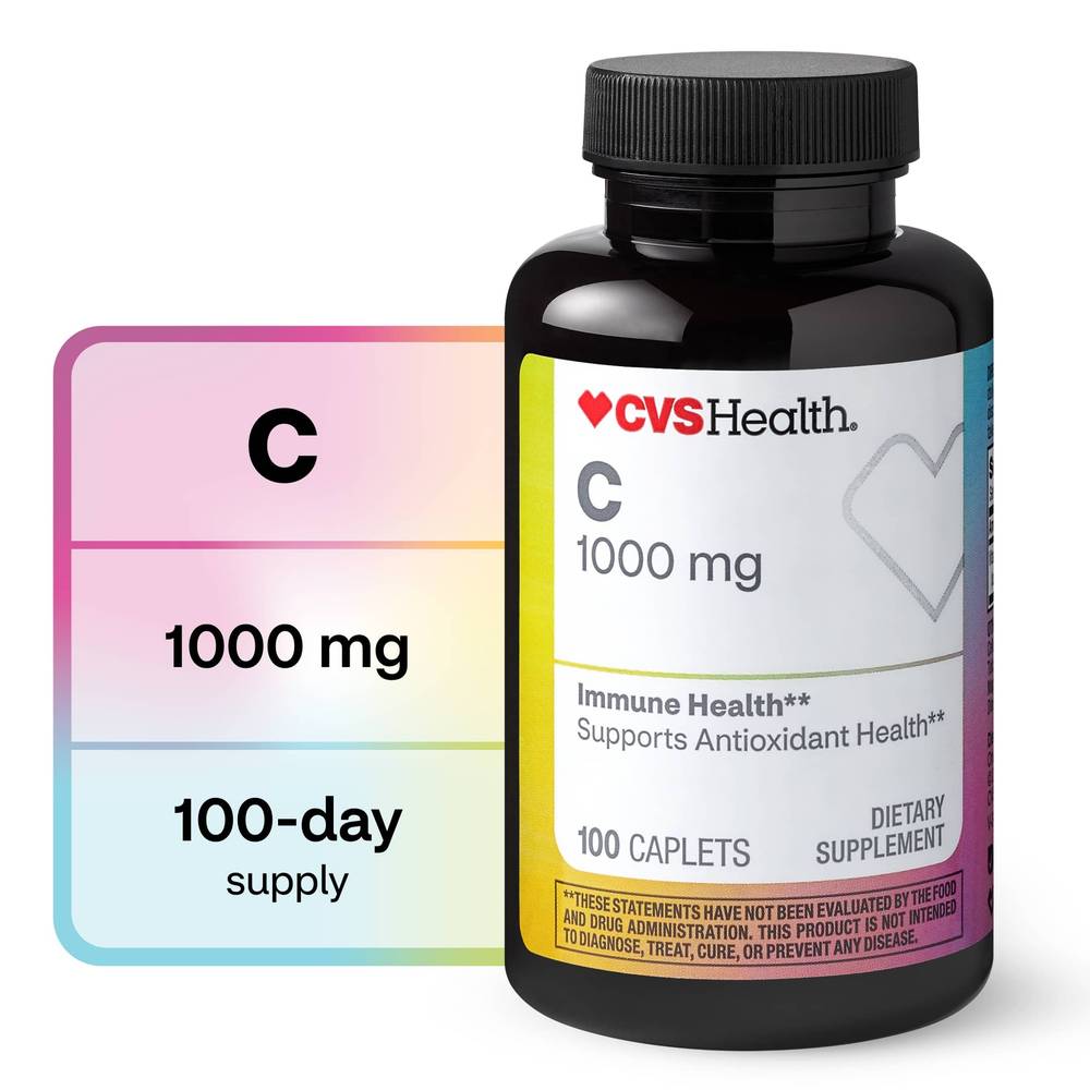 CVS Health Vitamin C Caplets, 100 CT