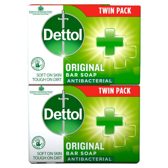 Dettol Antibacterial Bar Soap Original, Twin pack (2ct)