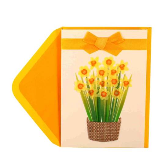 Papyrus Daffodils in Basket Card (1 unit)