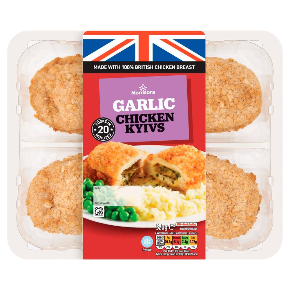 Morrisons Garlic Chicken Kyivs (4 pack)