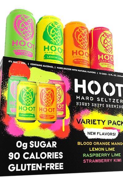 Night Shift Hoot Hard Seltzer Variety pack (12x 12oz cans)