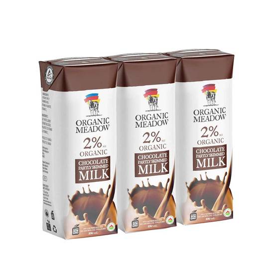 Organic Meadow Organic Chocolate Milk 2% (3 x 250 ml)