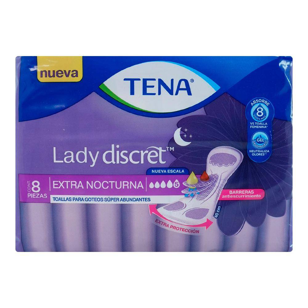 Tena protectores lady discret nocturnos (8 piezas)