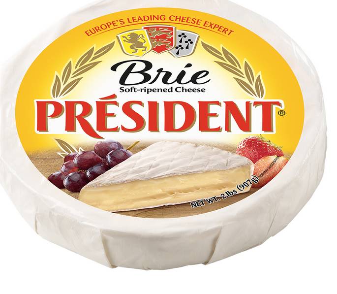President - Brie Cheese Wheel, Domestic - 2 lbs