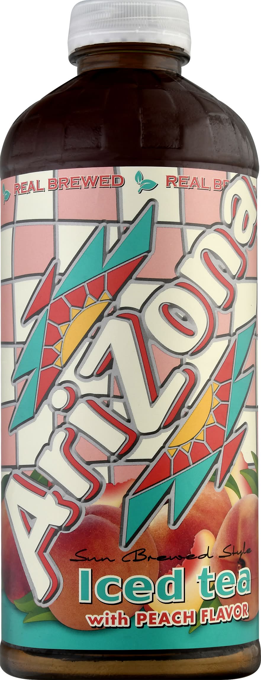 AriZona Sun Brewed Style Iced Tea, Peach (34 fl oz)