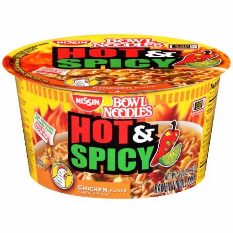 Nissin Hot & Spicy Chicken Noodle Bowl 3.32oz