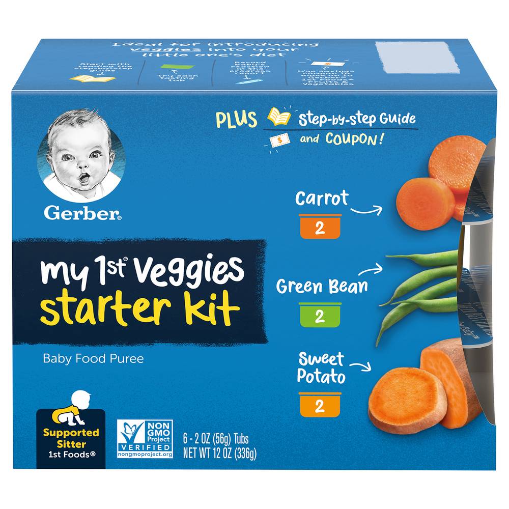 Gerber My 1st Veggies Starter Kit Baby Food Puree (6 ct )