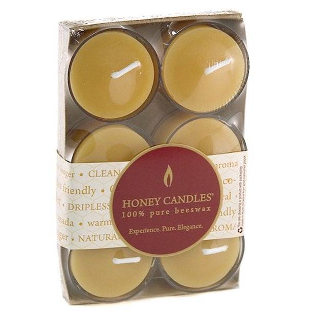 Honey Candles Candle Tealight Beeswax pack 6ct