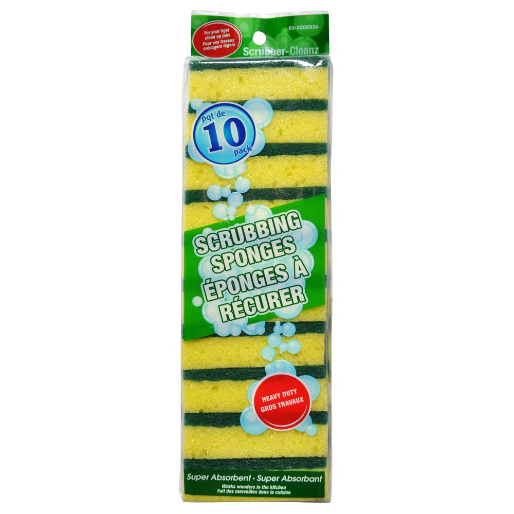Scrubbing Sponges, 10 Pack