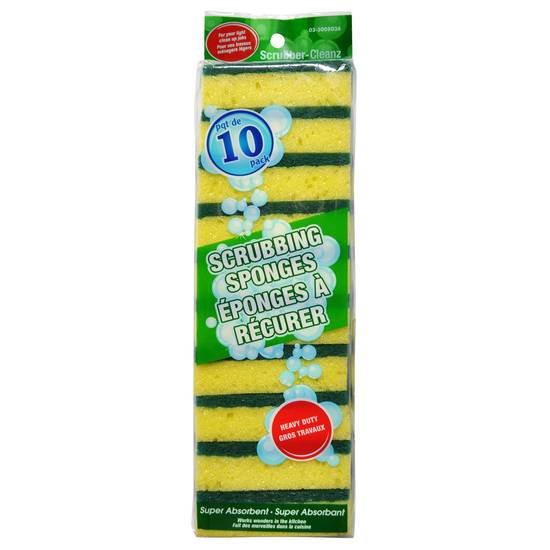 Scrubber Cleanz Scrubbing Sponges, 10 Pack (10pc.)