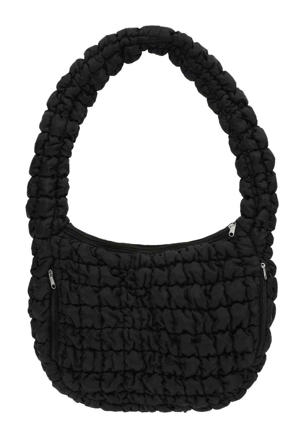 Puffy Quilted Handbag Black