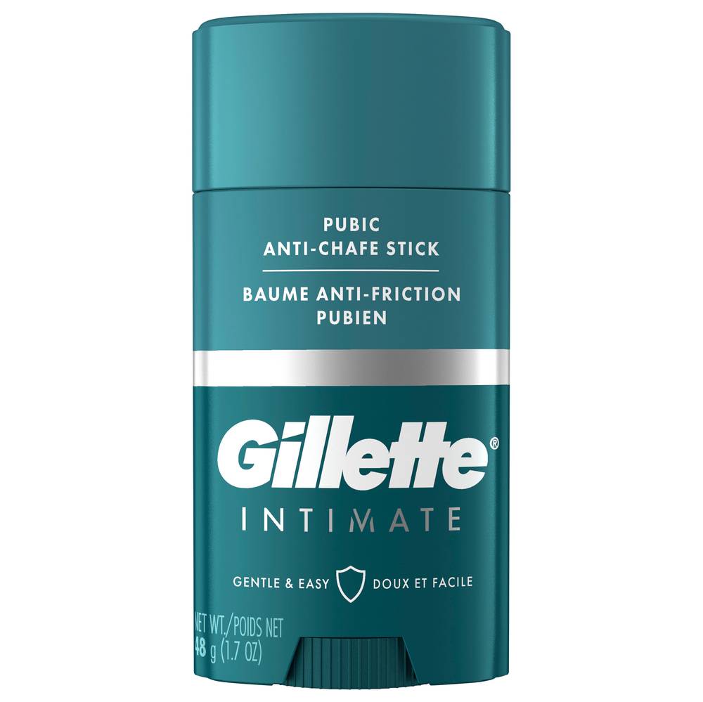 Gillette Intimate Pubic Anti-Chafe Stick Baume Anti-Friction Pubien (1.7 oz)