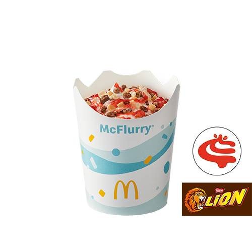 McFlurry® Lion® z polewą truskawkową