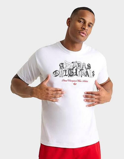 Adidas Originals Old English T-Shirt, Male, L, White