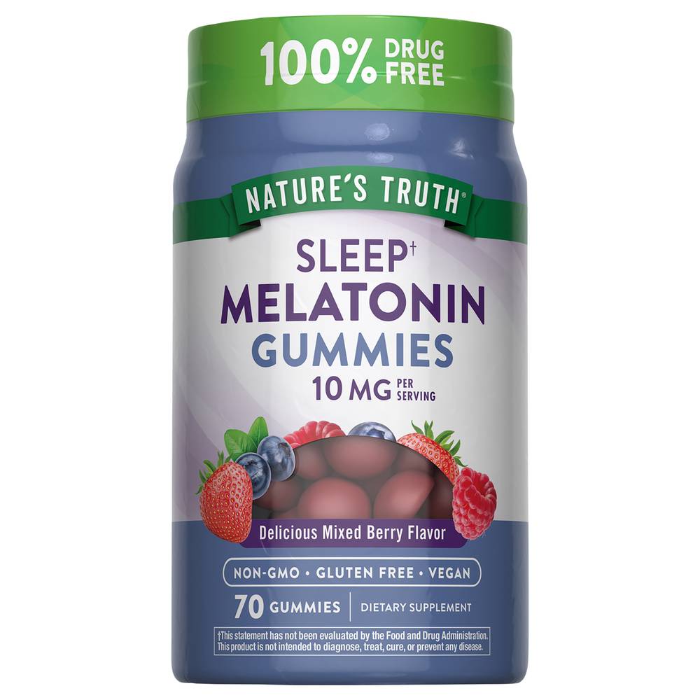 Nature's Truth 10 Mg Melatonin Gummies, Natural Berry (1 oz, 70 ct)