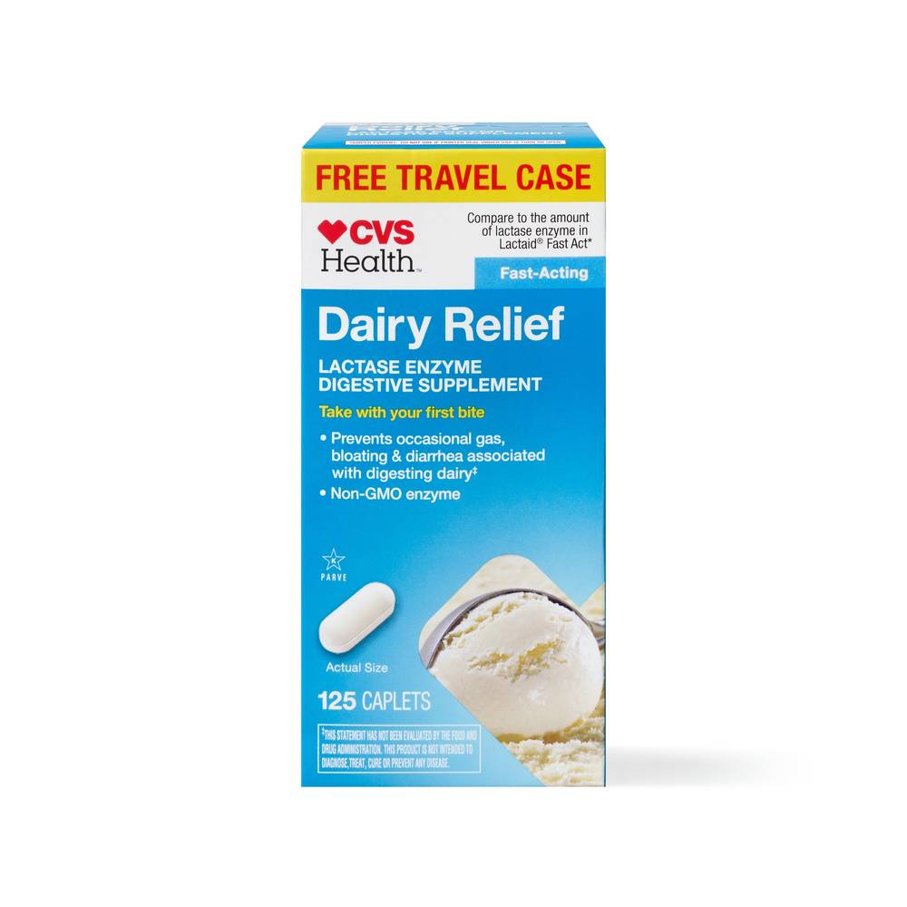 Cvs Health Dairy Relief Fast Acting Caplets, 125 Ct