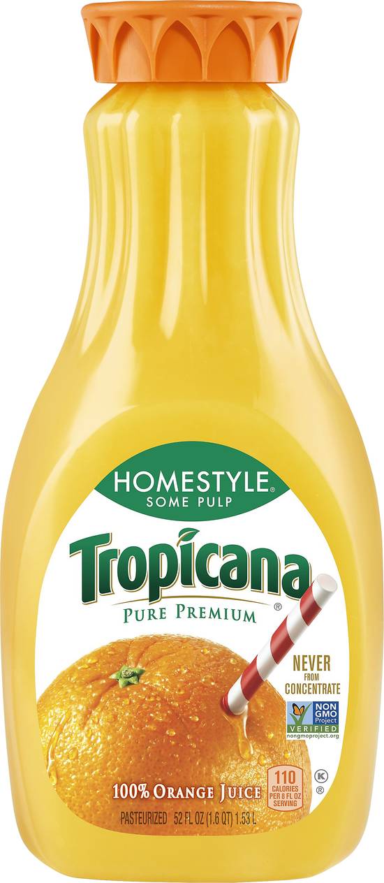 Tropicana Homestyle Some Pulp Orange Juice (52 fl oz)