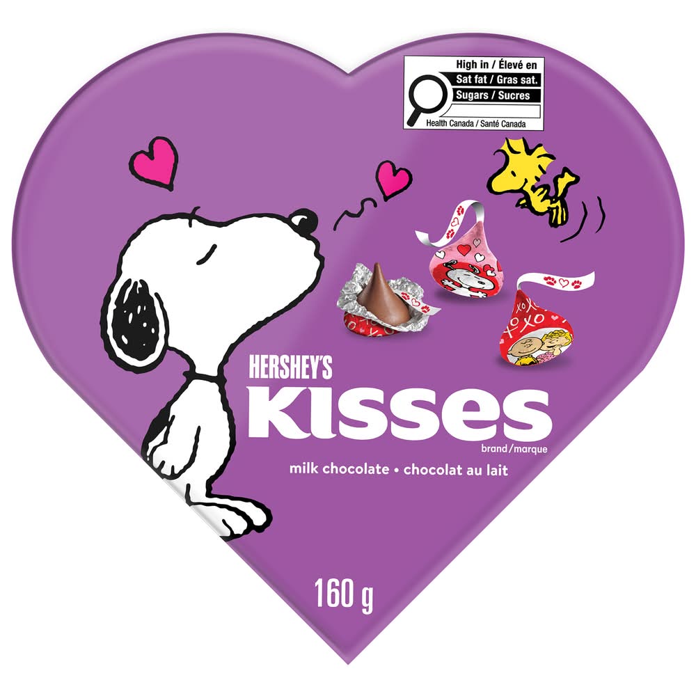 Hershey's Kisses Snoopy Milk Chocolate Heart Box (160 g)