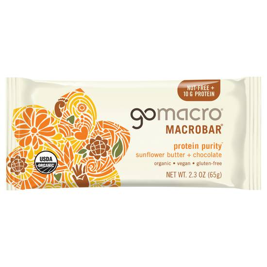 Gomacro Macrobar Protein Purity Nut Free High Protein Bar (sunflower-chocolate)