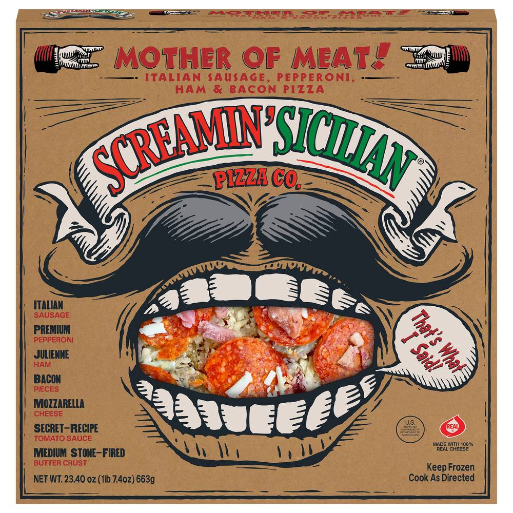 Screamin' Sicilian Pizza Co. Mother Of Meat Pizza (1.46 lbs)