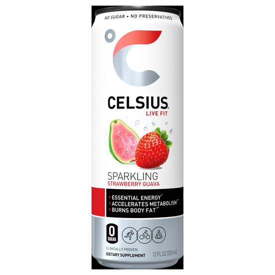 Celsius Sparkling Energy Drink (12 fl oz) (strawberry-guava)