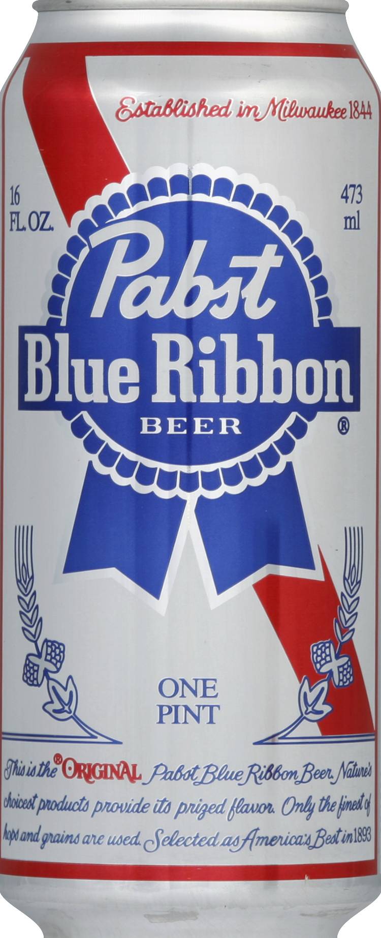 Pabst Blue Ribbon American Lager Beer (4 x 16 fl oz)