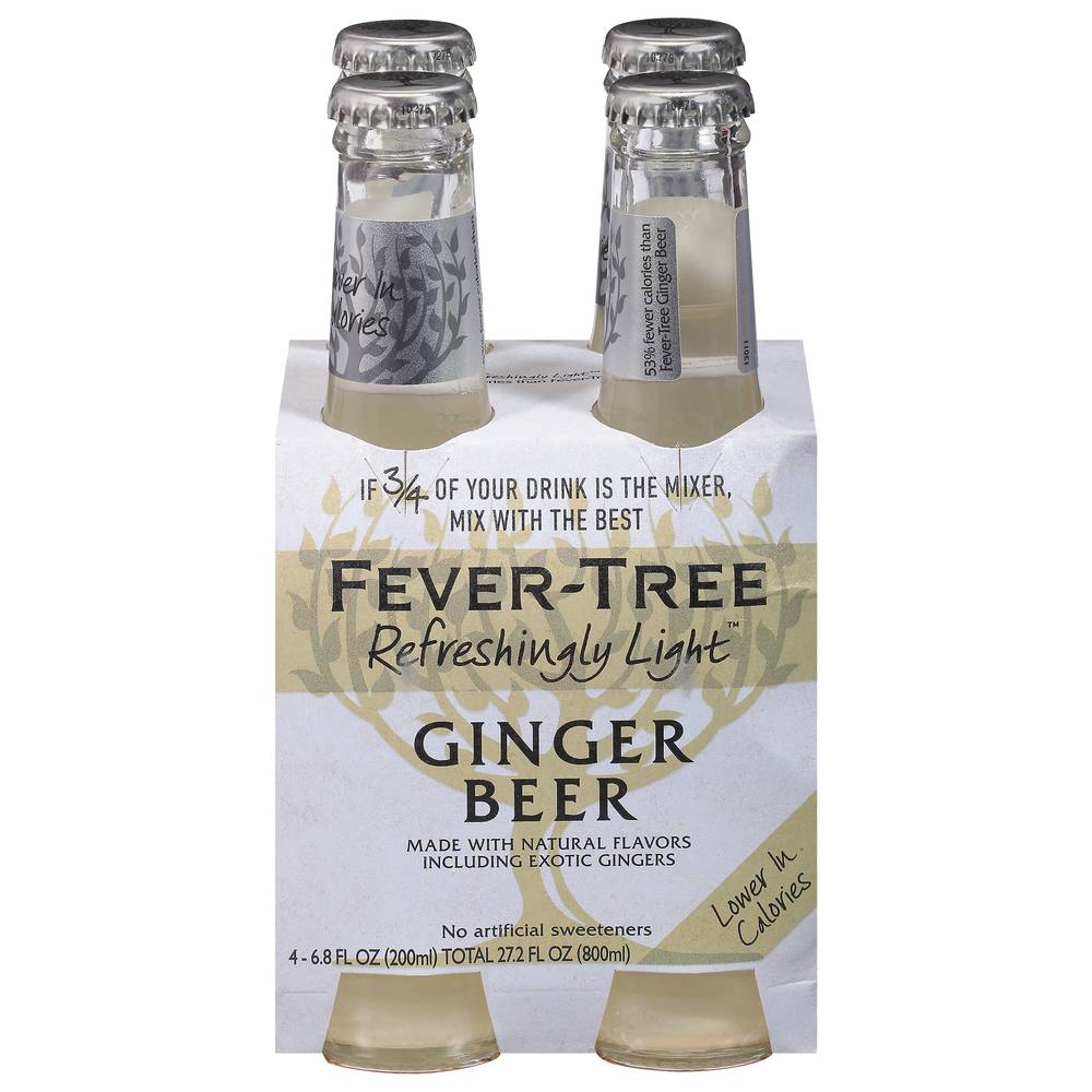 Fever-Tree Naturally Light Ginger Beer (4 pack, 6.8 fl oz)