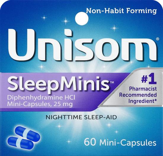 Unisom Sleepminis Nighttime Sleep Aid Capsules (60 ct)