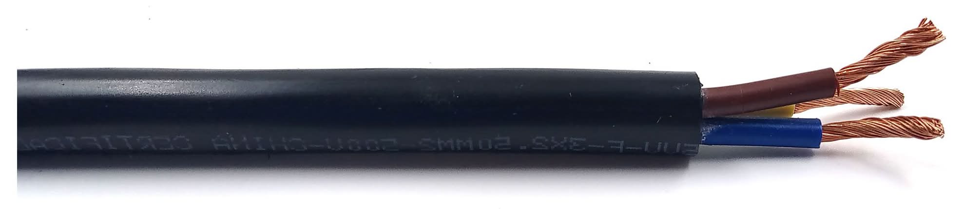 Cordón H05 3x2.5 mm 1 m negro Electromex