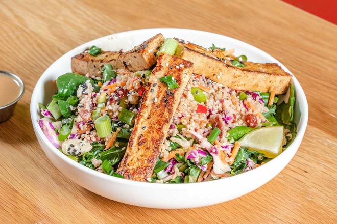 Sesame Tofu Supergreens Salad