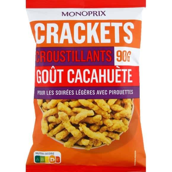 Monoprix Crackers Croustillants Goût Cacahuète Le Sachet De 90G