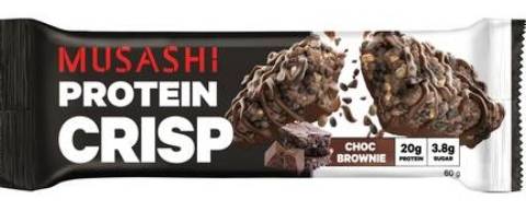 Musashi protein crisp protein bar chocolate brownie 60g