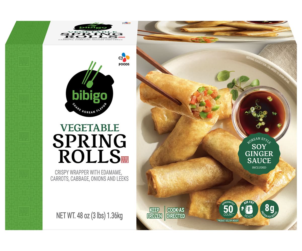 bibigo Vegetable Spring Rolls With Soy Ginger Sauce, Soy Ginger Sauce (48 oz)