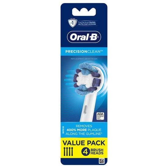 Oral-B Precision Clean Electric Toothbrush Replacement Brush Heads (4 ct)