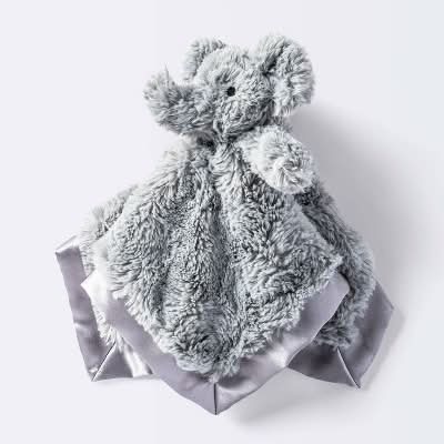 Cloud Island Small Security Elephant Blanket Crib Toy, Gray