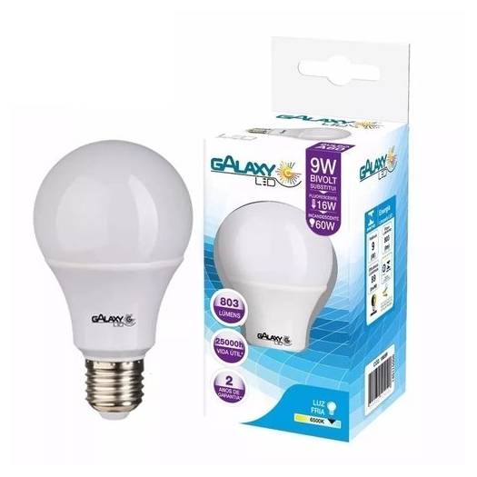 Galaxy lâmpada led branca (9w)