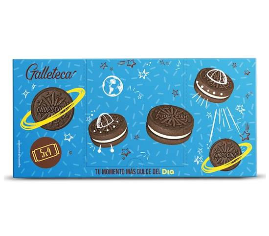 Galletas de cacao rellenas de crema Galleteca caja 220 g