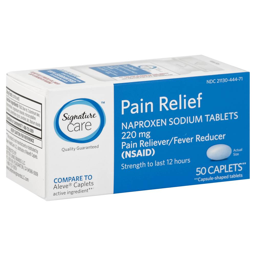 Signature Care Pain Relief Naproxen Sodium 220 mg Caplets