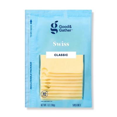 Good & Gather Sliced Swiss Cheese