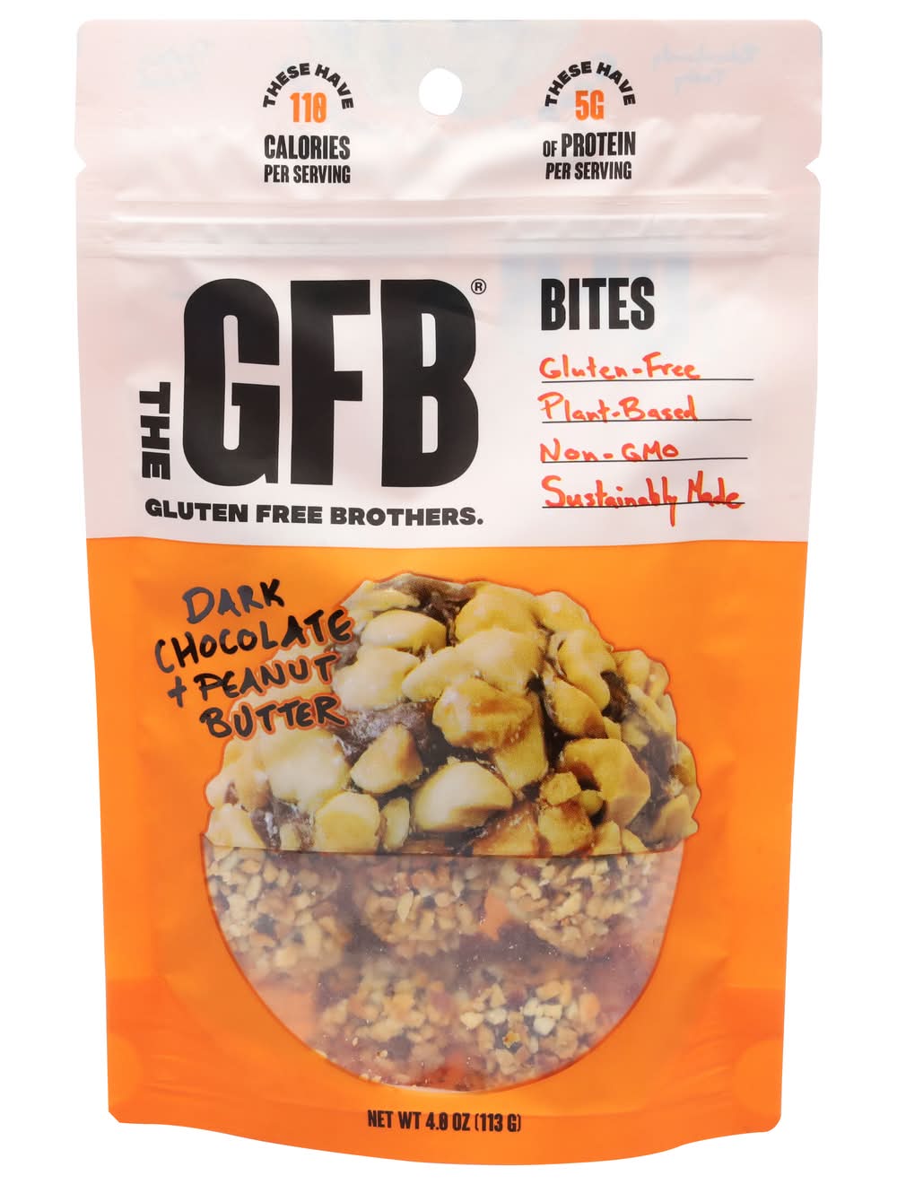 The GFB Protein Bites, Dark Chocolate Peanut Butter (4.8 oz)