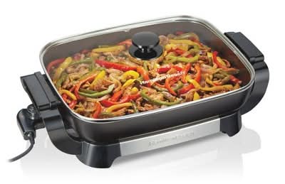 Hamilton Beach Durathons Nonstick Electric Skillet Pan 1500w, 20.5 in, Black