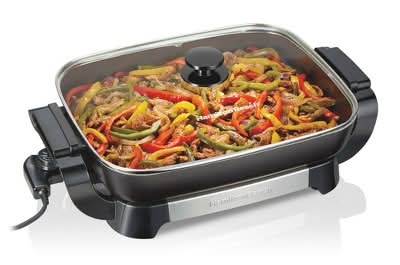 Hamilton Beach Durathons Nonstick Electric Skillet Pan 1500w, 20.5 in, Black